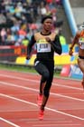 Carmelita Jeter in the 100 metres heats, 2012 Samsung Diamond League, Crystal Palace, London.